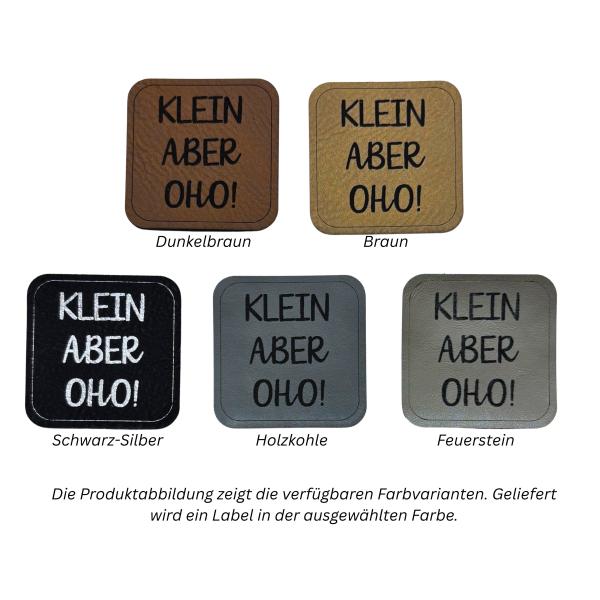Kunstleder Label Klein aber OHO!